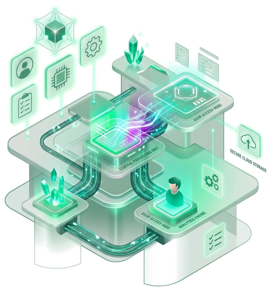 Arquitetura de Inteligência Artificial Isometric Alligator Labs